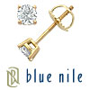 Blue Nile 18k Gold Four-Claw Diamond Stud Earrings (1/2