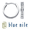 Blue Nile Channel-Set Hoop Diamond Earrings in 18k White