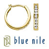Blue Nile Diamond Channel-Set Hoop Earrings in 18k Gold