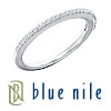Blue Nile Petite Pave Diamond Ring in Platinum