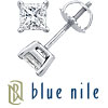 Blue Nile Platinum Princess-Cut Diamond Stud Earrings (1