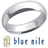 Blue Nile Platinum Wedding Ring: 6mm Domed Comfort-Fit