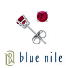 Blue Nile Ruby Stud Earrings in 18k White Gold (4.5mm)