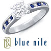 Blue Nile Sapphire Ring: Diamond and Sapphire Setting