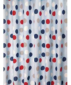 Blue Spots Pencil Pleat Curtains - 66 x 72 inches