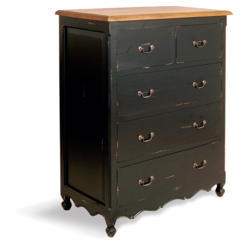 French Painted 23 Drawer Chest - antique black