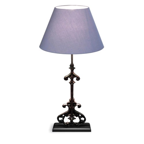 Oceans Apart French Black Iron Table Lamp With