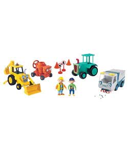 Bob the Builder 4 Friction Vehicle Playset with Figures