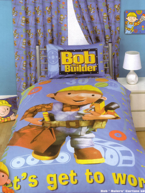 Bob the Builder Duvet Cover and Pillowcase Rulers Design Bedding