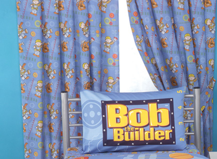 bob the Builder `ulers`66 inch x 54 inch Curtains