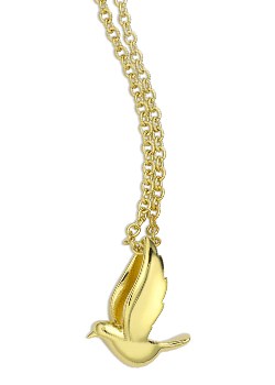 Gold Plated Dove Pendant by Bobby White `SCL 681