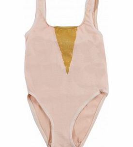 Bobo Choses Glittery Triangle 1-piece swimsuit Powder pink