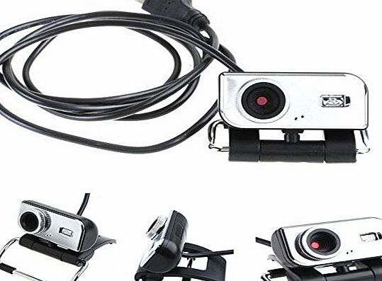Bocideal(TM) 1X Silver New 2.0 USB HD Webcam Video Web Cam Camera 30 MP Megapixel For PC Laptops