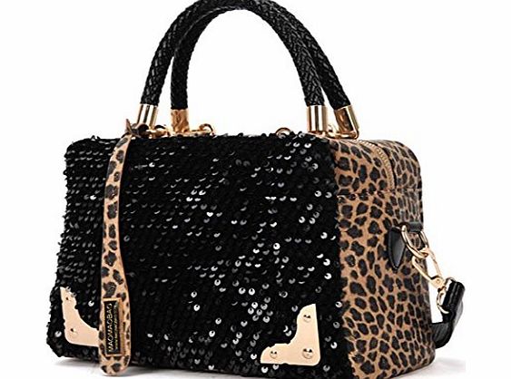 Bocideal(TM) Fashion Women Girl Handbag Sequin Leopard Bag Messenger HandBag