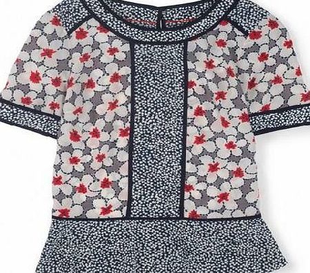 Boden Alison Top Vole Hotchpotch Floral/Navy Boden,