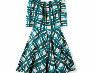 Boden Amy Dress, Green Painted Check 34303321