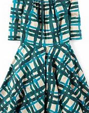 Boden Amy Dress, Green Painted Check 34303396