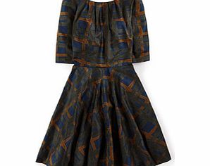 Boden Amy Dress, Navy Painted Check 34303750