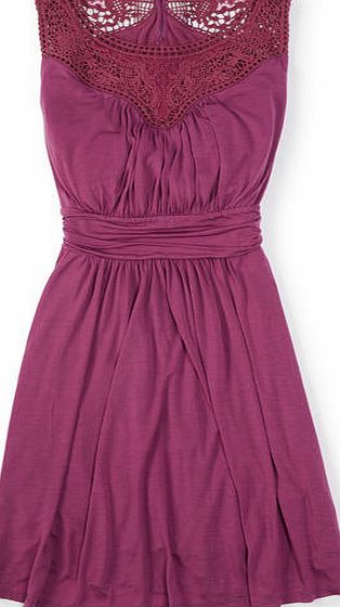 Boden Broderie Jersey Dress Purple Boden, Purple
