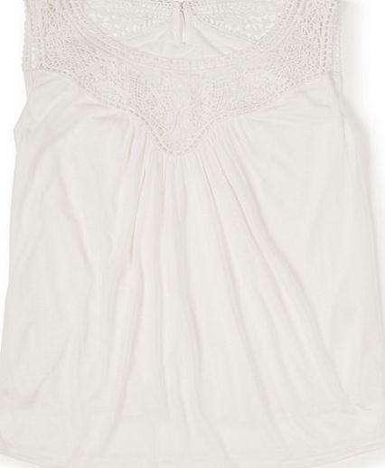 Boden Broderie Jersey Top, Ivory 34641613