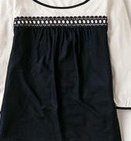 Boden Broderie Smock Top, Navy/Ivory 33988593