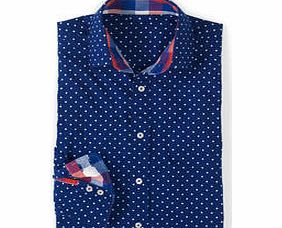 Burnaby Shirt, Blue Spot,Red Gingham,White,Blue