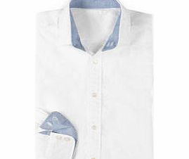 Boden Burnaby Shirt, White,Blue End on End,Red