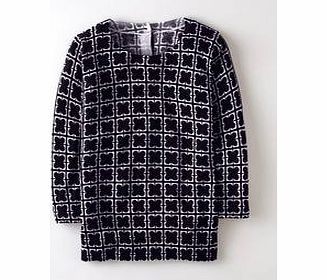 Boden Button Back Jumper, Raven Flower Grid 34024018