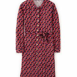 Boden Carnaby Dress, Beetroot Stripy Leaf,Jelly Bean