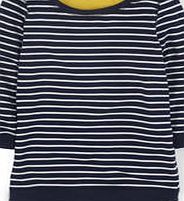 Boden Casual Dip Back Sweater, Blue and White 34649517