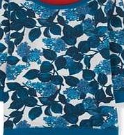 Boden Casual Dip Back Sweater, Blue Vintage Floral