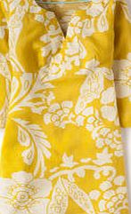 Boden Casual Linen Tunic, Daffodil Stencil Print