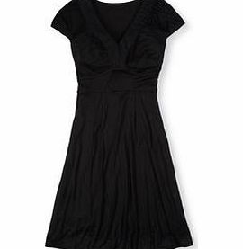 Boden Cate Dress, Black,Storm Leafy,Ivory