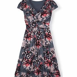 Boden Cate Dress, Storm Leafy,Navy Leafy,Clover