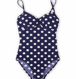 Boden Chic Swimsuit, Sailor Blue Spot,Black,Tutti