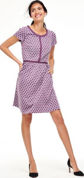 Boden, 1669[^]35067800 Clementine Jacquard Party Dress Dark Lilac/Lilac