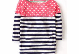 Boden Colourblock Breton, English Violet/Camellia,Grey