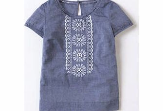 Boden Corinne Top, Blue Chambray,Compote 34107086