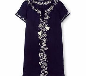 Boden Corsica Kaftan, Navy with Ivory,White with