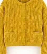Boden Cotton Cable Cardigan, Yellow 34251637