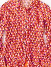 Boden Crinkle Jersey Shirt, Orange Love Hearts 33953654