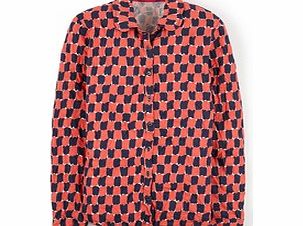 Boden Crinkle Jersey Shirt, Red,Brown,Blue 34420596