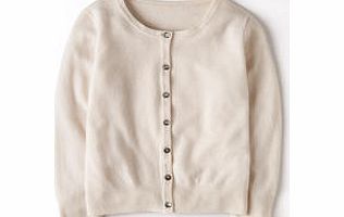 Boden Cropped Cashmere Cardigan, White,Grey,Bright
