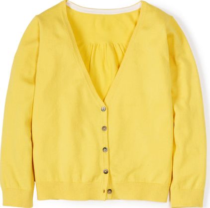 Boden Cropped V-neck Cardigan Yellow Boden, Yellow
