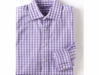 Double Cuff City Shirt, Lilac Gingham,Blue