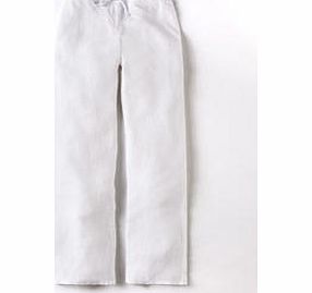 Boden Drawstring Linen Trouser, White,Blue,Light blue