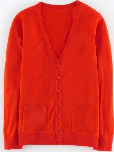 Boden, 1669[^]35050582 Easy Merino Silk Cardigan Orange Red Boden,