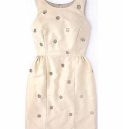Boden Embellished Spot Dress, Navy/Black,Pink