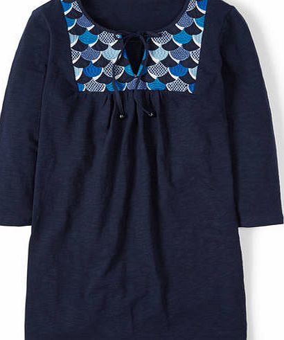 Boden Embroidered Bib Top, Blue 34641852