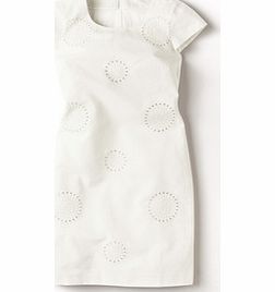 Boden Embroidered Shift Dress, White 34129601